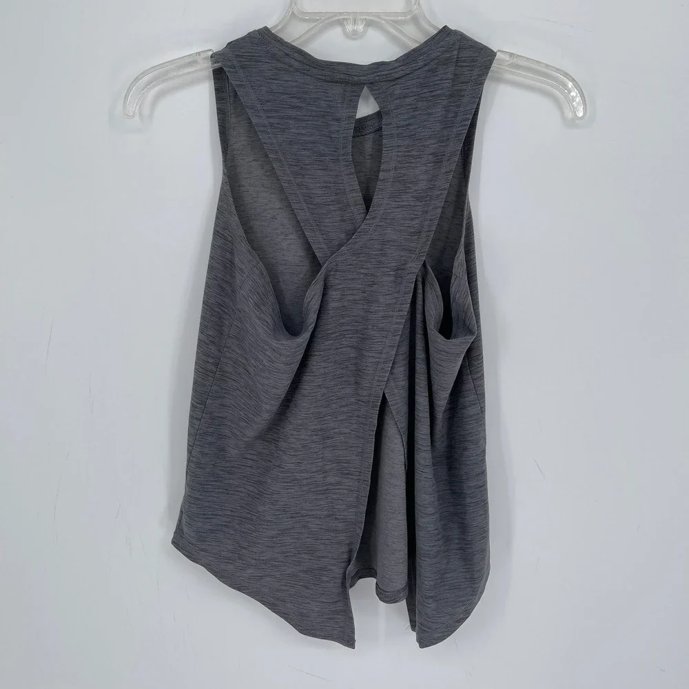 Old Navy Girl's Gray Breathe On Open Back Active Dance Gym Tank Top Size XL 14